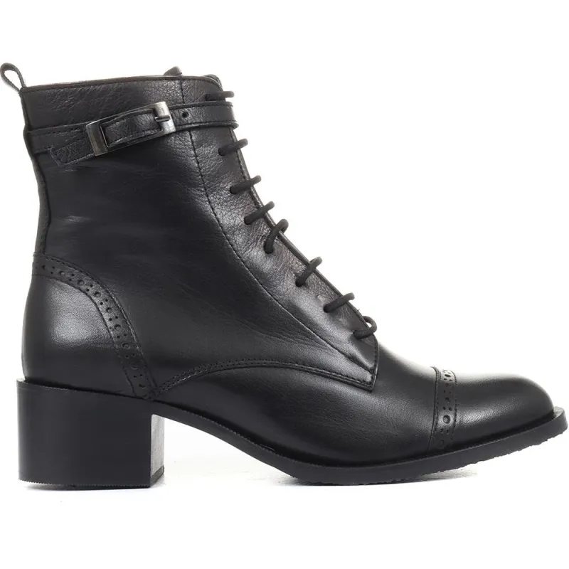 Madie Heeled Leather Ankle Boots - MADIE / 320 433 sold by Jones Bootmaker