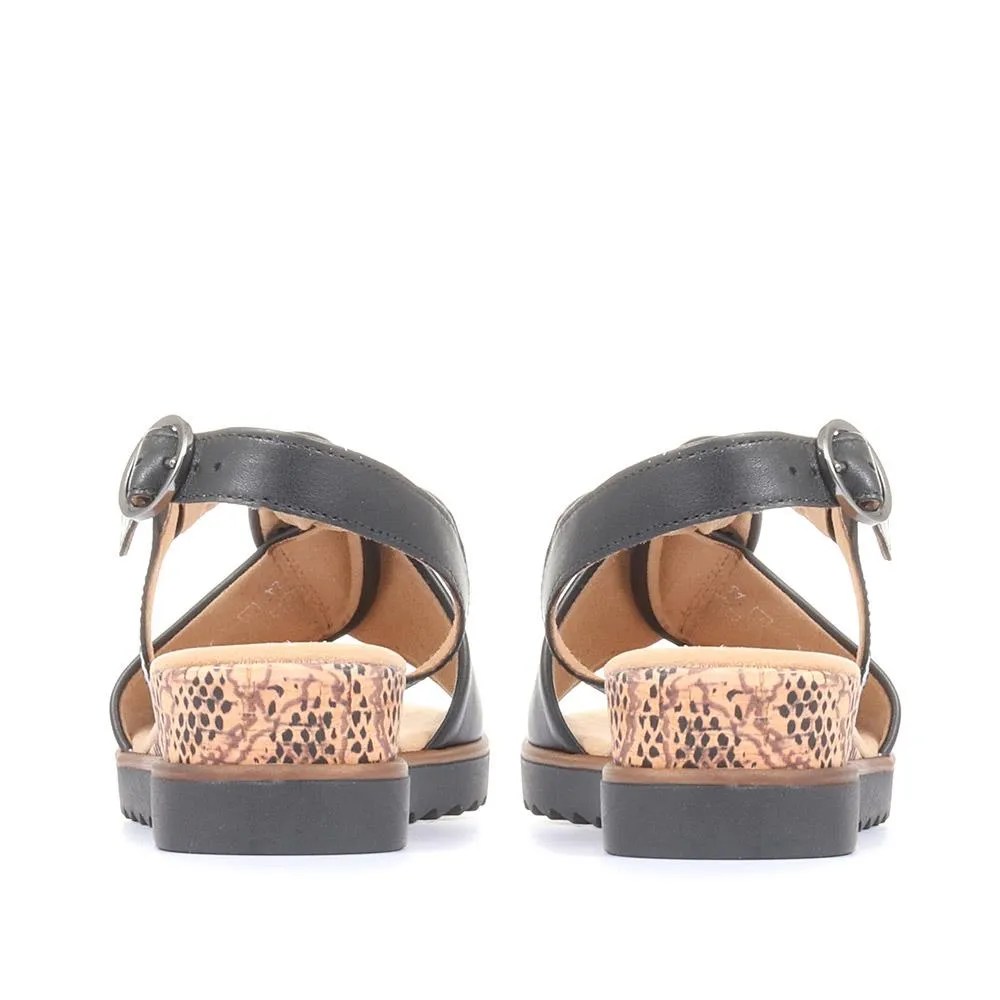 Wide-Fit Rich Leather Twist-Front Sandals - GAB31514 / 317 898 sold by Jones Bootmaker product image thumbnail 3