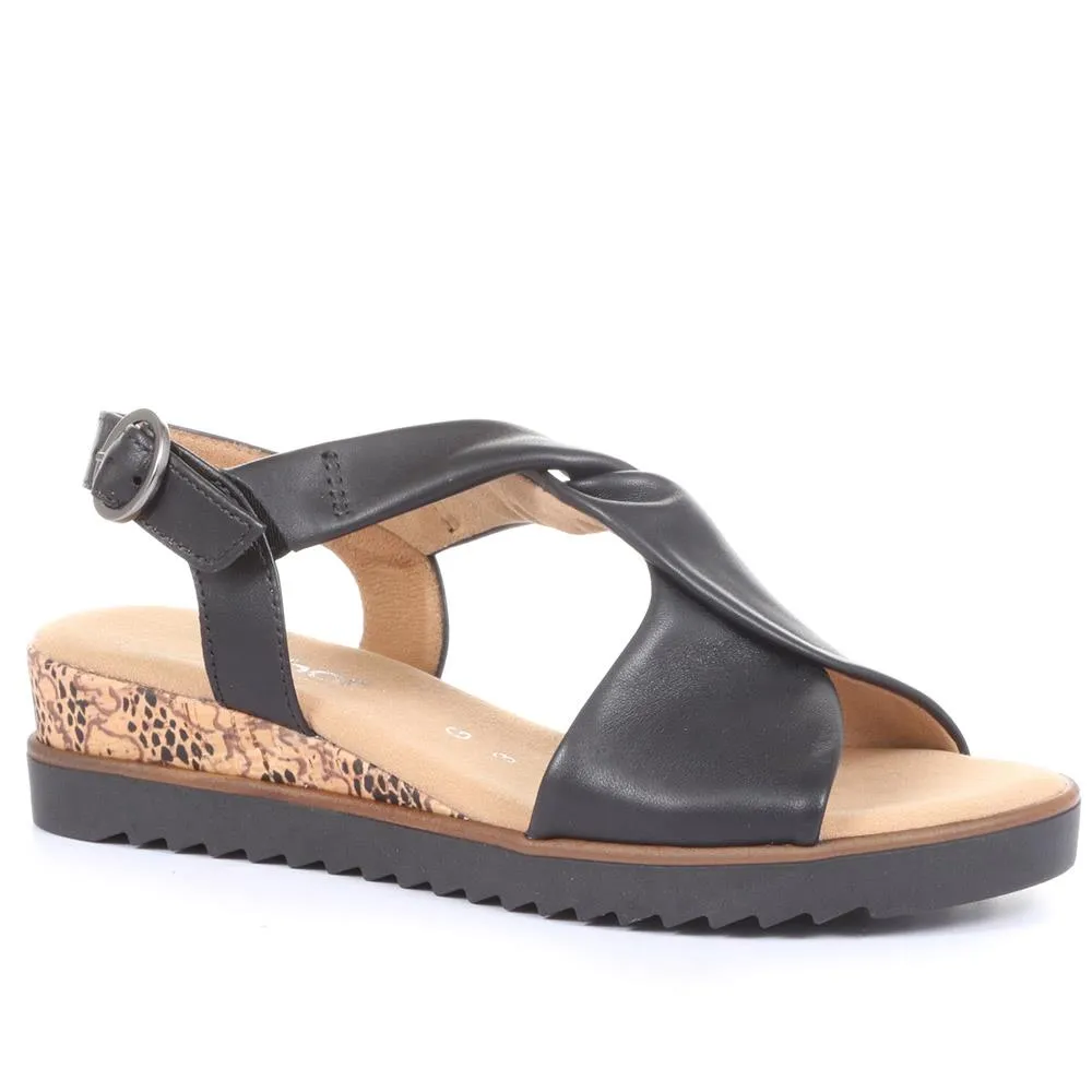 Wide-Fit Rich Leather Twist-Front Sandals - GAB31514 / 317 898 sold by Jones Bootmaker product image thumbnail 2