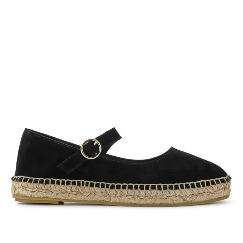 Yvonne Leather Mary Jane Espadrilles - YVONNE / 327 518 - Black sold by Jones Bootmaker