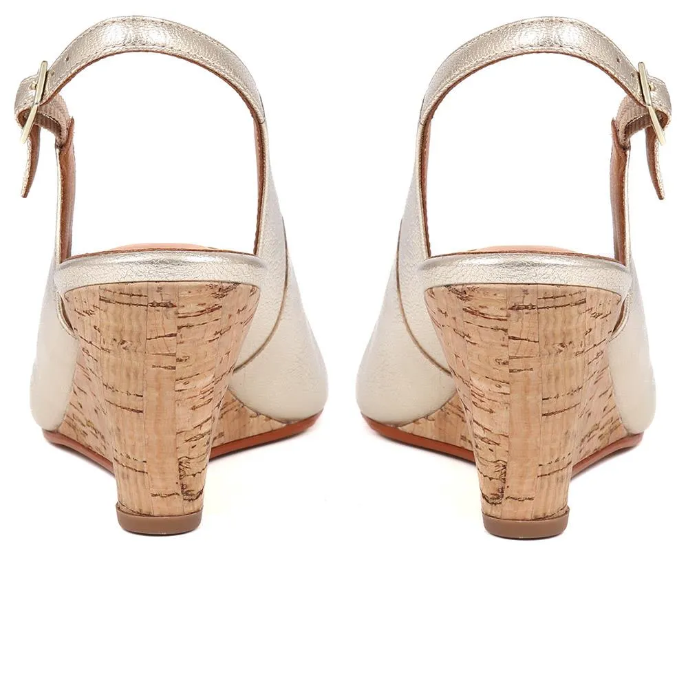 Zahra Leather Wedges - ZAHRA / 323 567 - Gold sold by Jones Bootmaker product image thumbnail 3