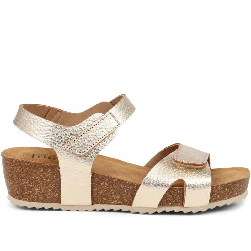 Joanie Leather Sandals - JOANIE / 325 288 - Gold sold by Jones Bootmaker