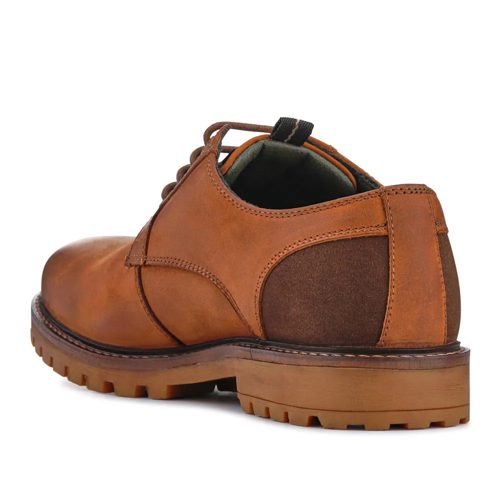 Sandstone Leather Lace-Up Shoes - BARBR38503 / 324 445 - Cognac sold by Jones Bootmaker product image thumbnail 3
