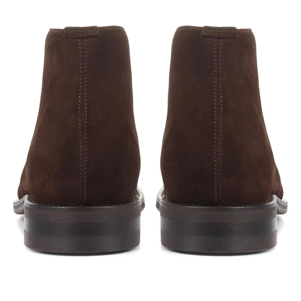 Campbell Blake Stitched Suede Desert Boots - CAMPBELL / 321 132 - Brown Suede sold by Jones Bootmaker product image thumbnail 3