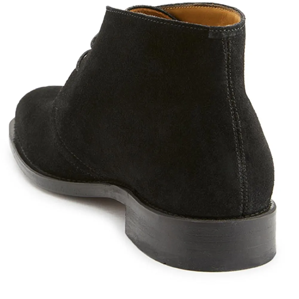 Campbell Blake Stitched Suede Desert Boots - CAMPBELL / 321 132 - Black Suede sold by Jones Bootmaker product image thumbnail 3