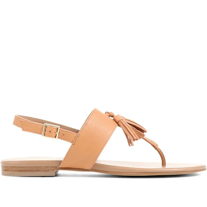 Lizabeth Leather Thong Sandals - LIZABETH / 323 350 - Tan sold by Jones Bootmaker