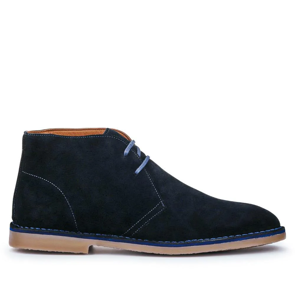 Desert1 Leather Chukka Boots - DESERT1 / 325 926 - Navy Suede sold by Jones Bootmaker