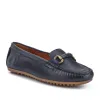 Athikia Leather Slip-On Shoes - ATHIKIA / 327 109 - Navy sold by Jones Bootmaker