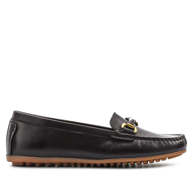 Athikia Leather Slip-On Shoes - ATHIKIA / 327 109 - Black sold by Jones Bootmaker