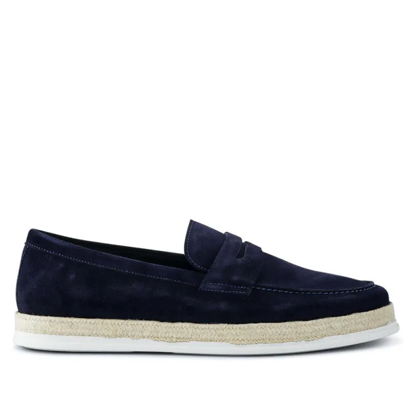 Quent Casual Slip-On Shoes - QUENT / 326 808 - Navy Suede sold by Jones Bootmaker