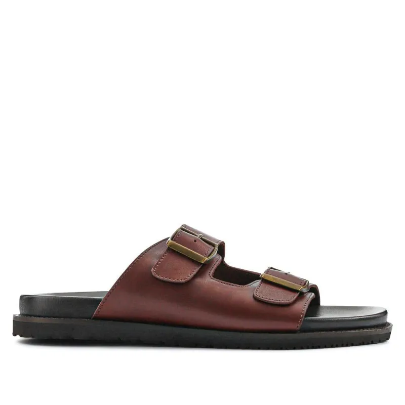 Watton Leather Slip-On Mules - WATTON / 327 023 - Dark Brown sold by Jones Bootmaker