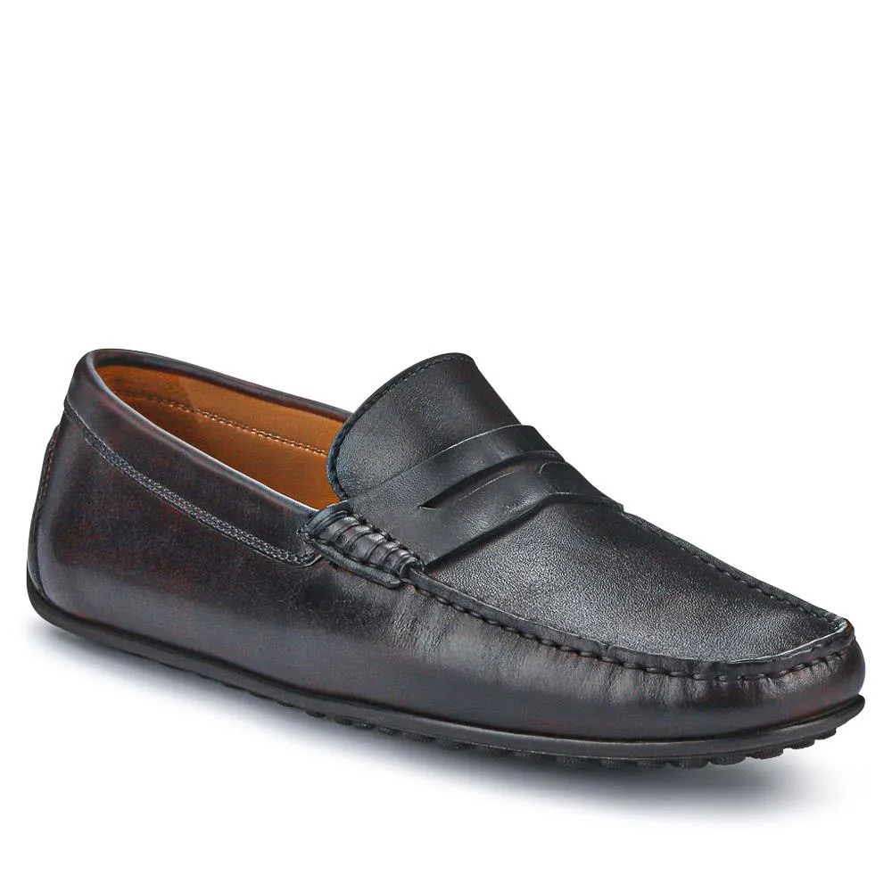 Paterson Leather Moccasins - PATERSON / 325 093 - Dark Brown sold by Jones Bootmaker product image thumbnail 3