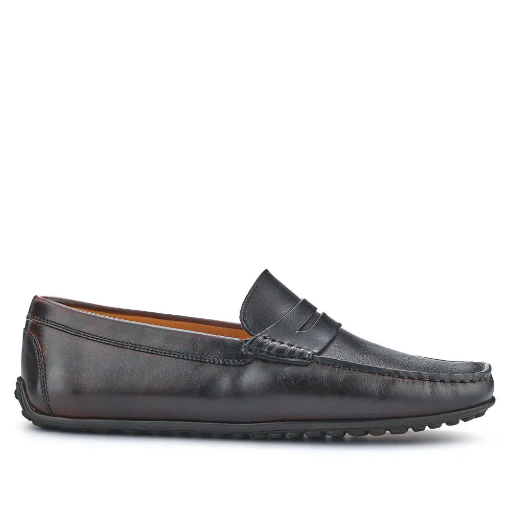 Paterson Leather Moccasins - PATERSON / 325 093 - Dark Brown sold by Jones Bootmaker product image thumbnail 4