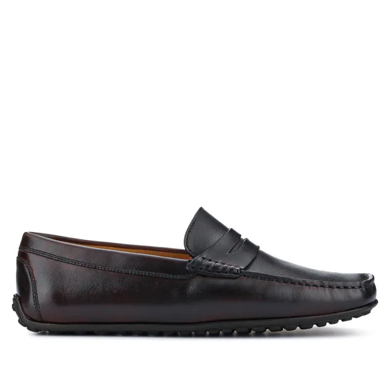 Paterson Leather Moccasins - PATERSON / 325 093 - Black sold by Jones Bootmaker