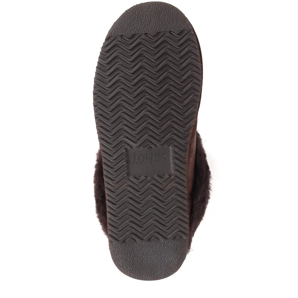 Fabiola Faux-Fur Slippers - FABIOLA / 326 072 - Chocolate sold by Jones Bootmaker product image thumbnail 4