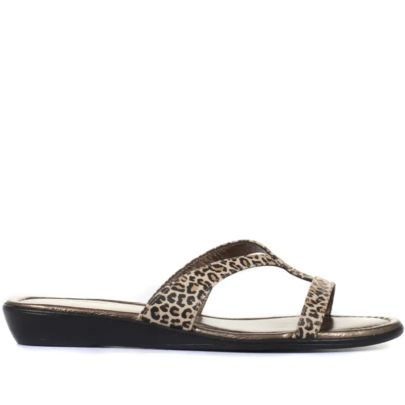 Klevina Leather Sandals - KLEVINA1 / 322 091 - Leopard sold by Jones Bootmaker