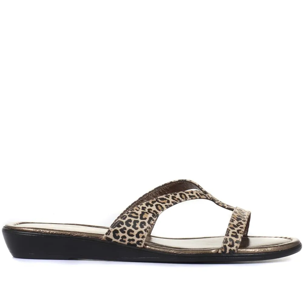 Klevina Leather Sandals - KLEVINA1 / 322 091 - Leopard sold by Jones Bootmaker