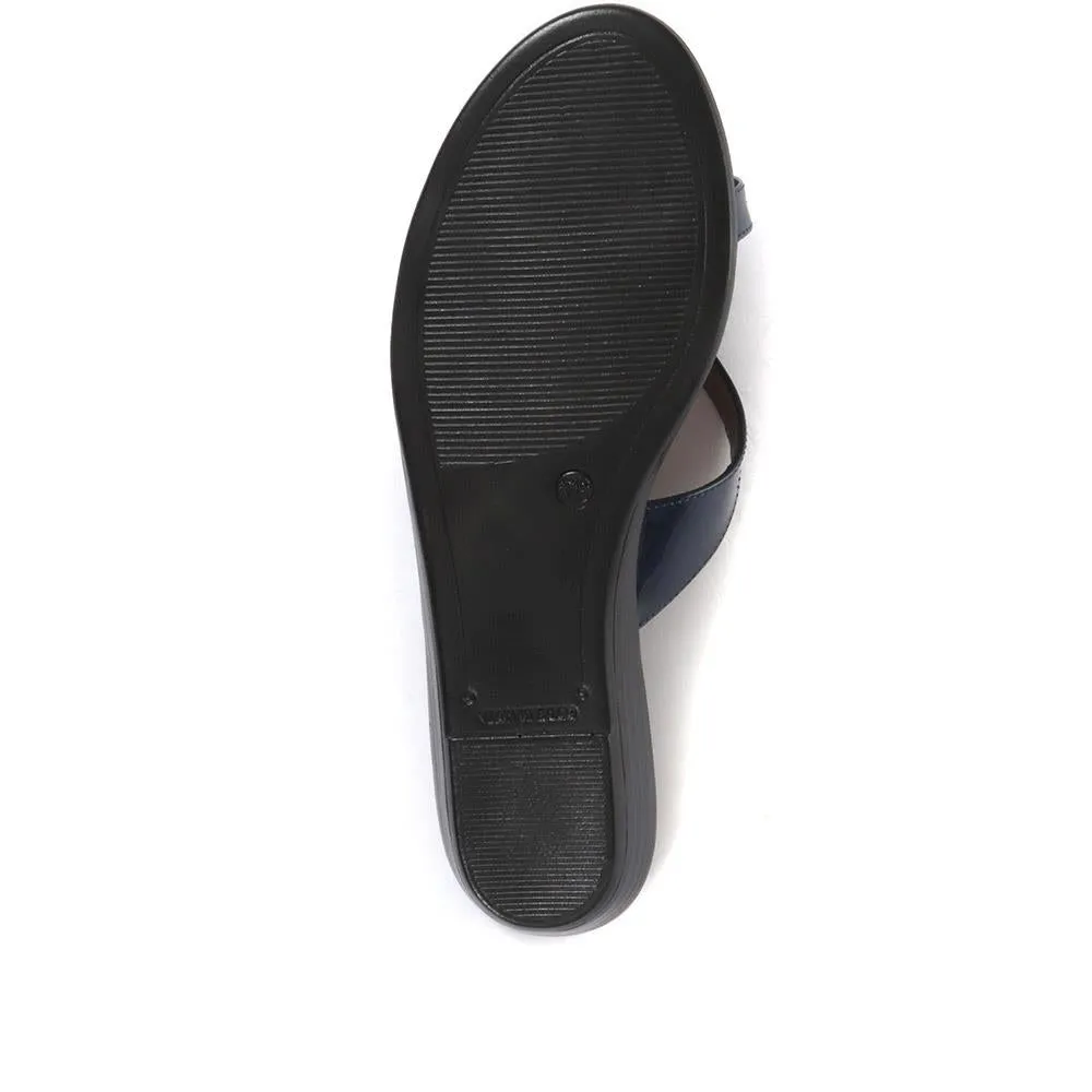 Klevina Leather Sandals - KLEVINA1 / 322 091 - Navy Patent sold by Jones Bootmaker product image thumbnail 4