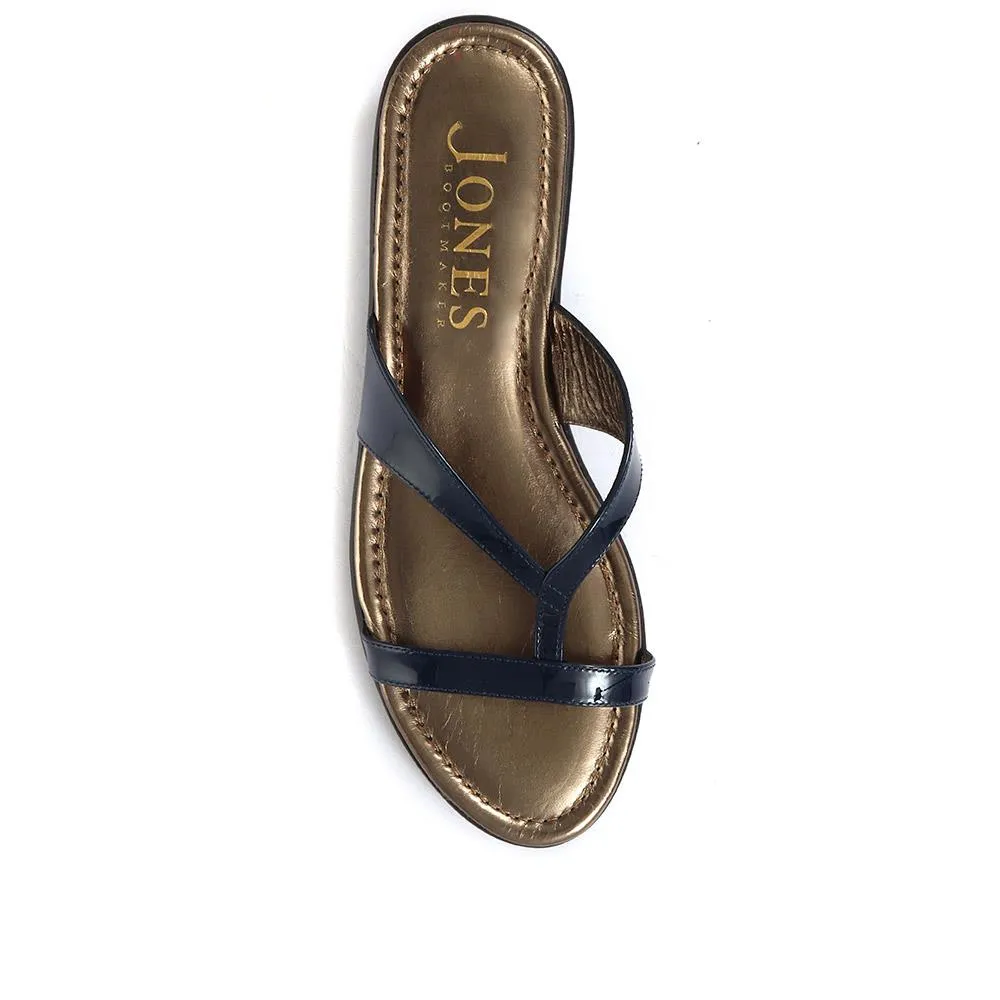 Klevina Leather Sandals - KLEVINA1 / 322 091 - Navy Patent sold by Jones Bootmaker product image thumbnail 5
