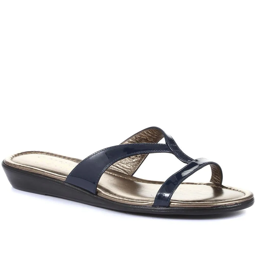 Klevina Leather Sandals - KLEVINA1 / 322 091 - Navy Patent sold by Jones Bootmaker product image thumbnail 2
