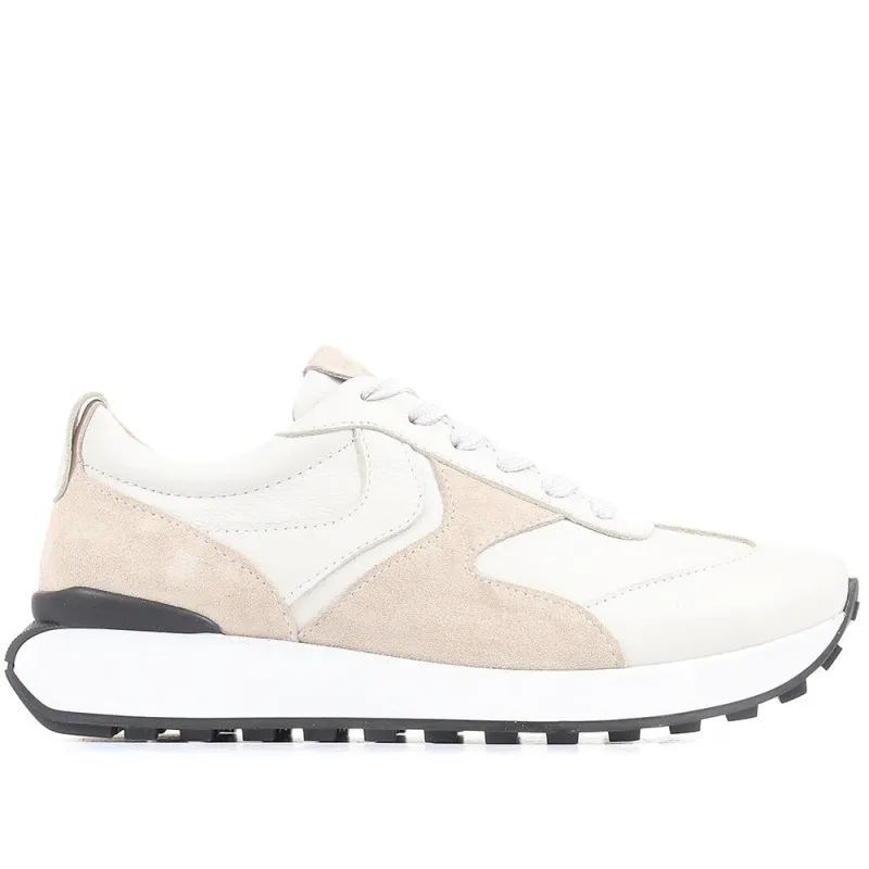 Sebastiene Retro Trainers - SEBASTIENE / 323 166 - Off White sold by Jones Bootmaker