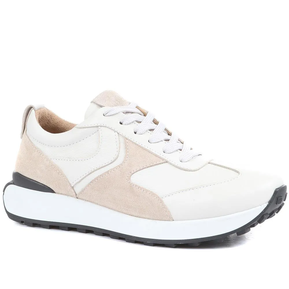 Sebastiene Retro Trainers - SEBASTIENE / 323 166 - Off White sold by Jones Bootmaker product image thumbnail 2