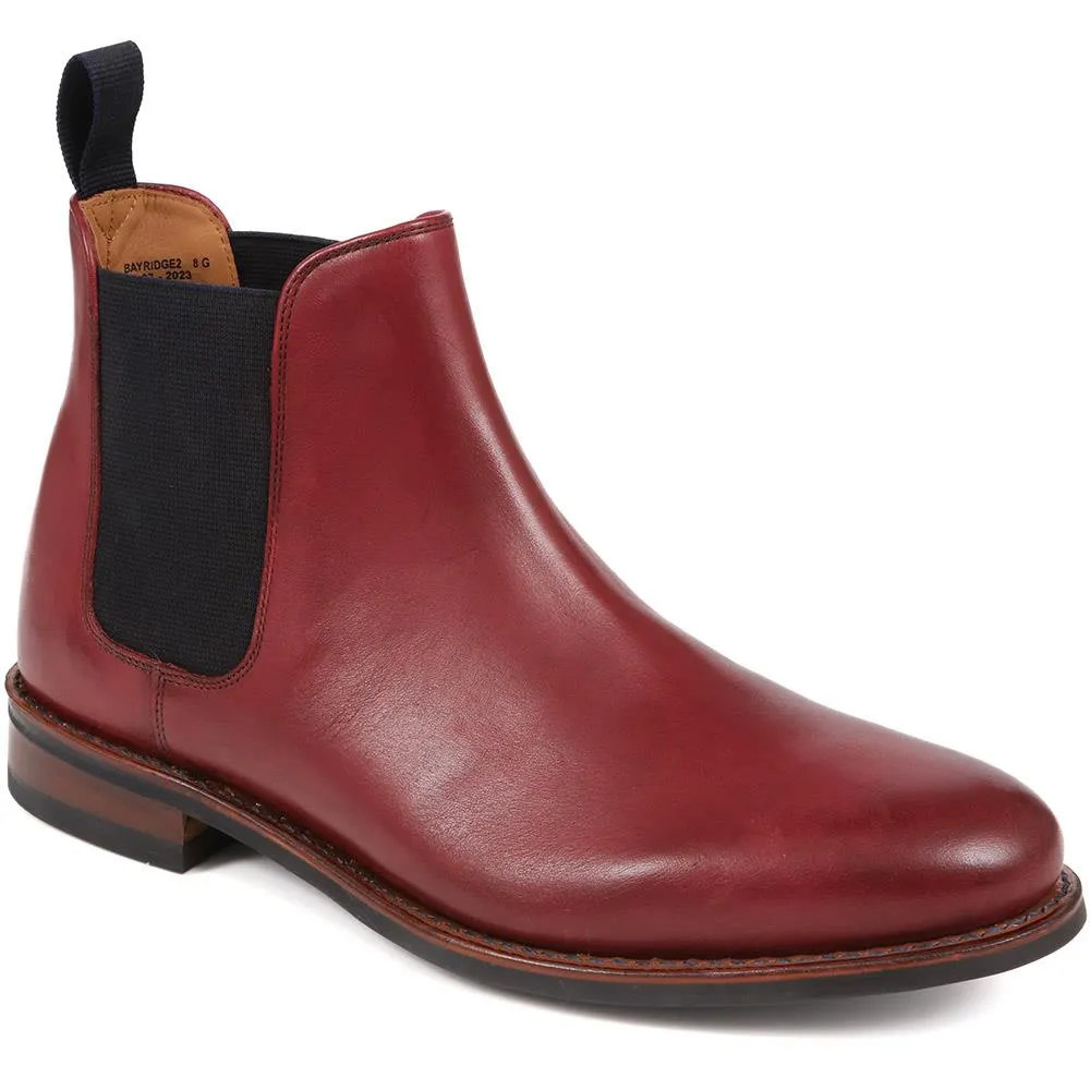 Bayridge Leather Chelsea Boots - BAYRIDGE2 / 324 403 - Burgundy sold by Jones Bootmaker product image thumbnail 2