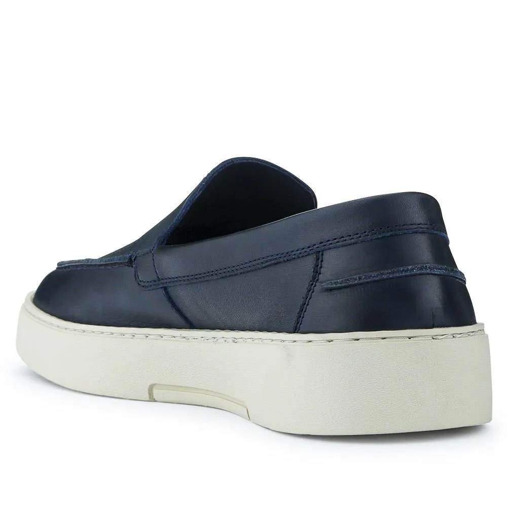 Quade Smart Leather Slip-On Shoes - QUADE / 327 428 - Navy sold by Jones Bootmaker product image thumbnail 3