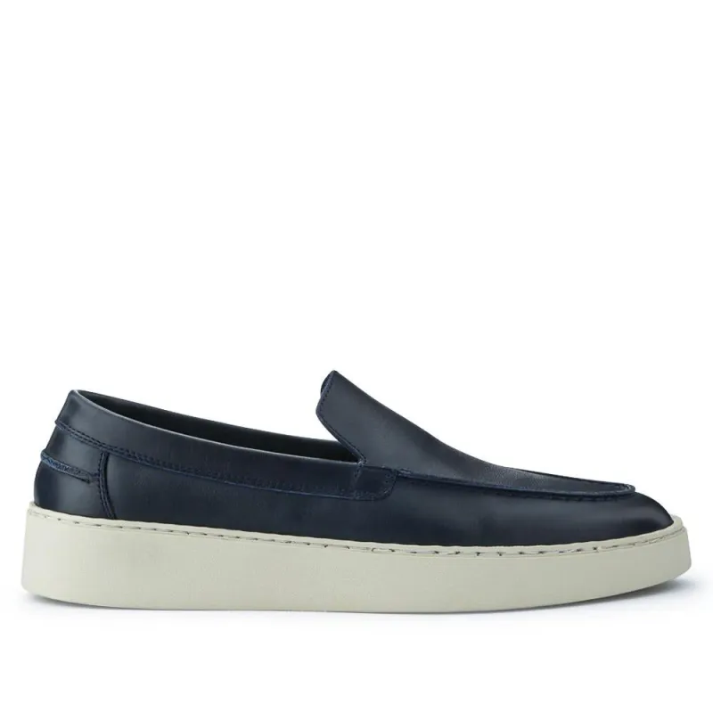 Quade Smart Leather Slip-On Shoes - QUADE / 327 428 - Navy sold by Jones Bootmaker
