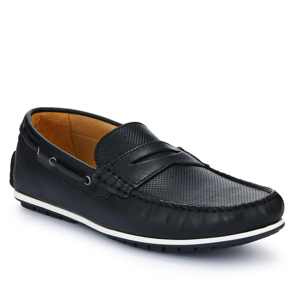 Parks Casual Leather Moccasins - PARKS / 327 313 - Black sold by Jones Bootmaker product image thumbnail 2