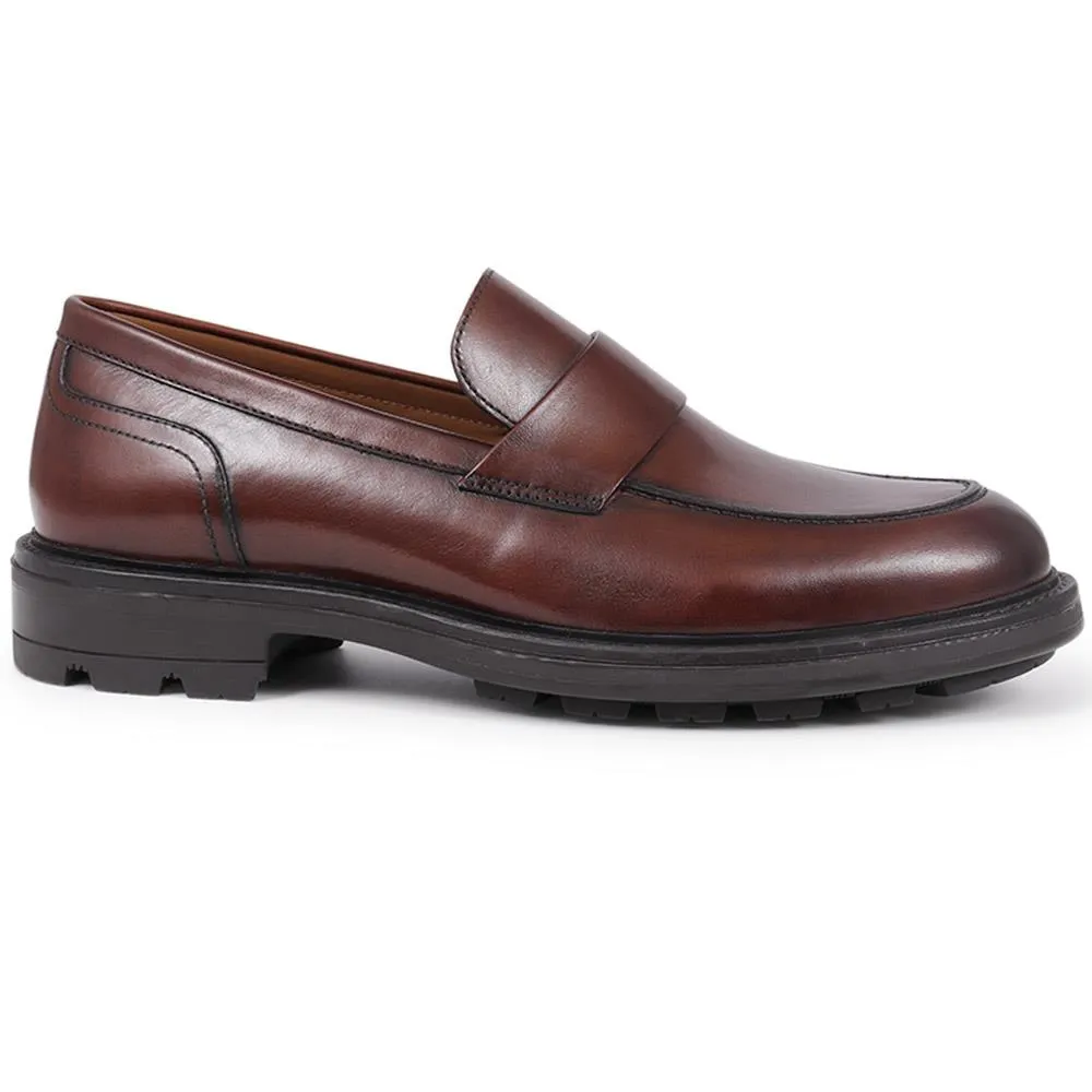 Romeo Leather Loafers - ROMEO / 325 928 - Dark Brown sold by Jones Bootmaker
