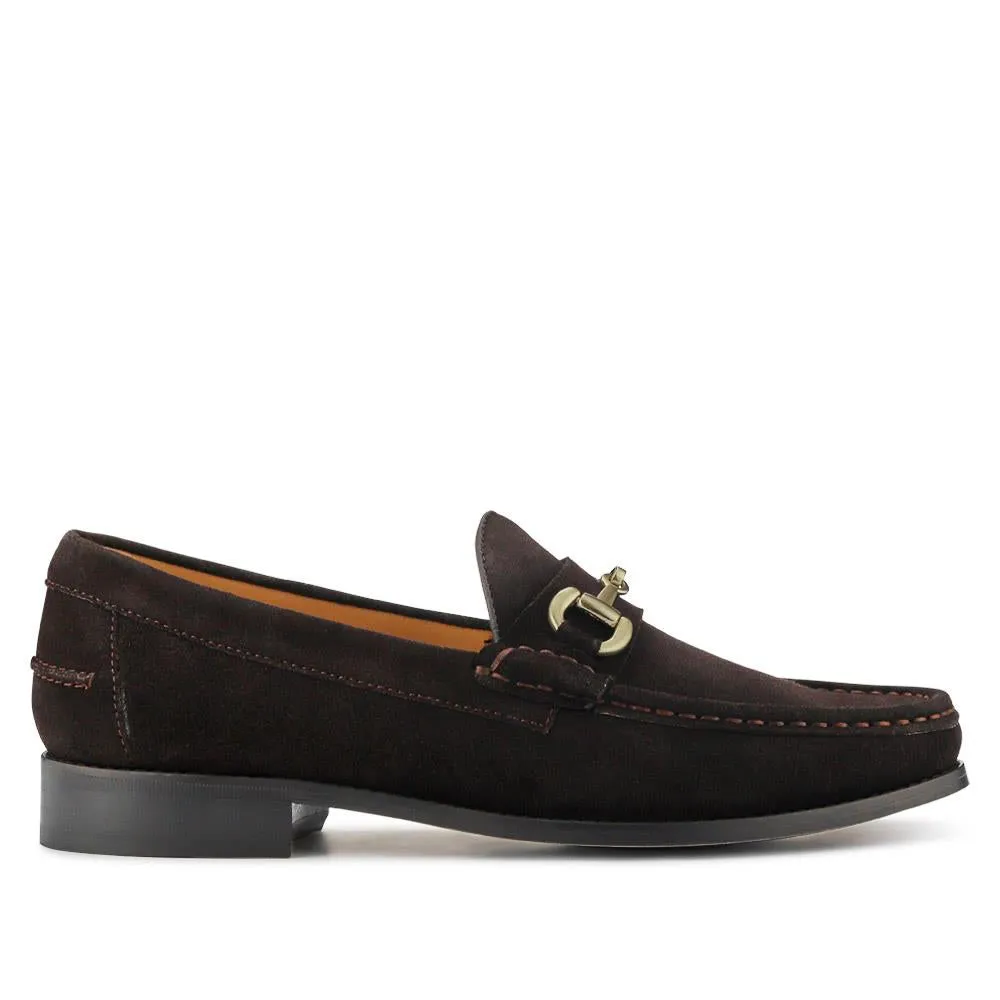 Roan Leather Slip-On Shoes - ROAN / 326 791 - Dark Brown Suede sold by Jones Bootmaker