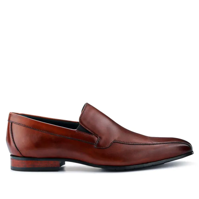 Ralphie Smart Leather Slip-On Shoes - RALPHIE / 326 800 - Chestnut sold by Jones Bootmaker