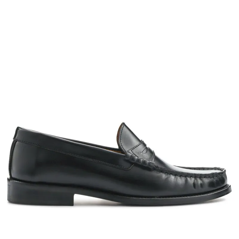 Perna Smart Leather Moccasins - PERNA / 327 304 - Black Leather sold by Jones Bootmaker