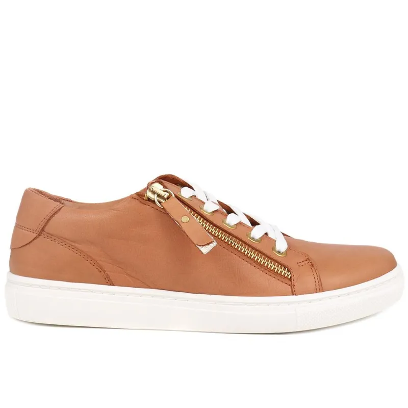 Padova2 Leather Lace-Up Trainers - PADOVA2 / 324 917 - Tan sold by Jones Bootmaker
