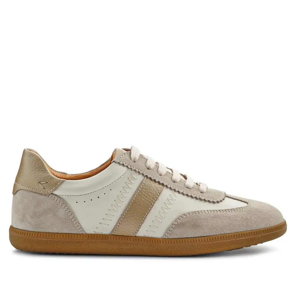 Artea Leather Trainers - ARTEA / 327 146 - Beige-Gold sold by Jones Bootmaker