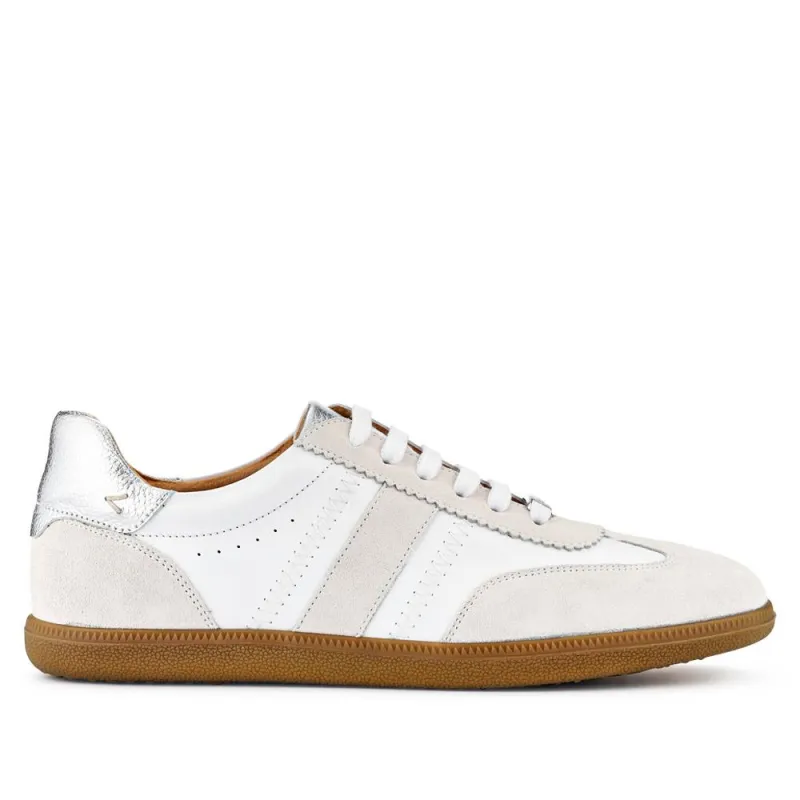 Artea Leather Trainers - ARTEA / 327 146 - White-Silver sold by Jones Bootmaker