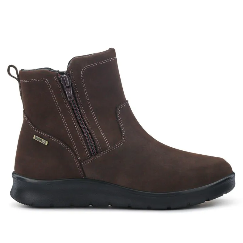 Newquay Waterproof Zip-Up Boots - NEWQUAY / 326 580 - Brown sold by Jones Bootmaker