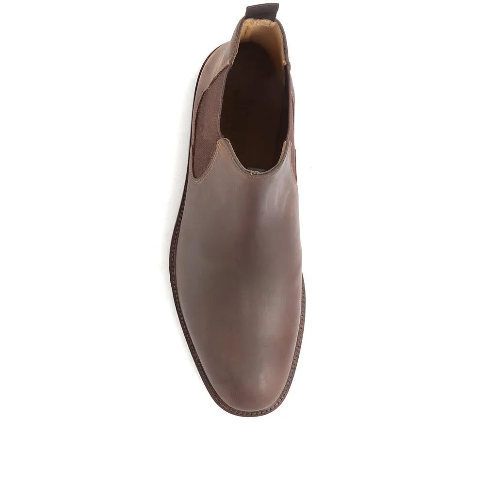 Debden Oiled Nubuck Leather Chelsea Boots - DEBDEN / 320 461 - Brown Nubuck sold by Jones Bootmaker product image thumbnail 4