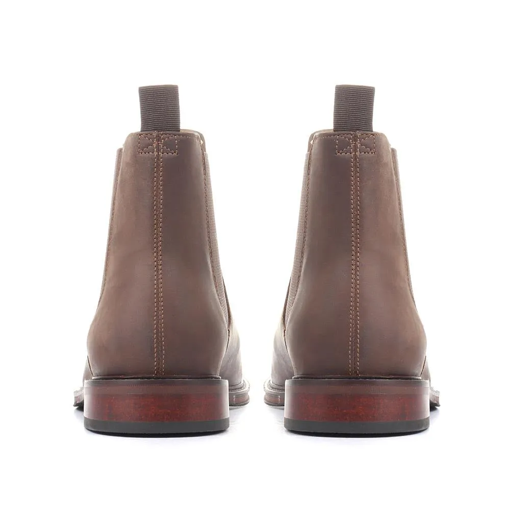 Debden Oiled Nubuck Leather Chelsea Boots - DEBDEN / 320 461 - Brown Nubuck sold by Jones Bootmaker product image thumbnail 3