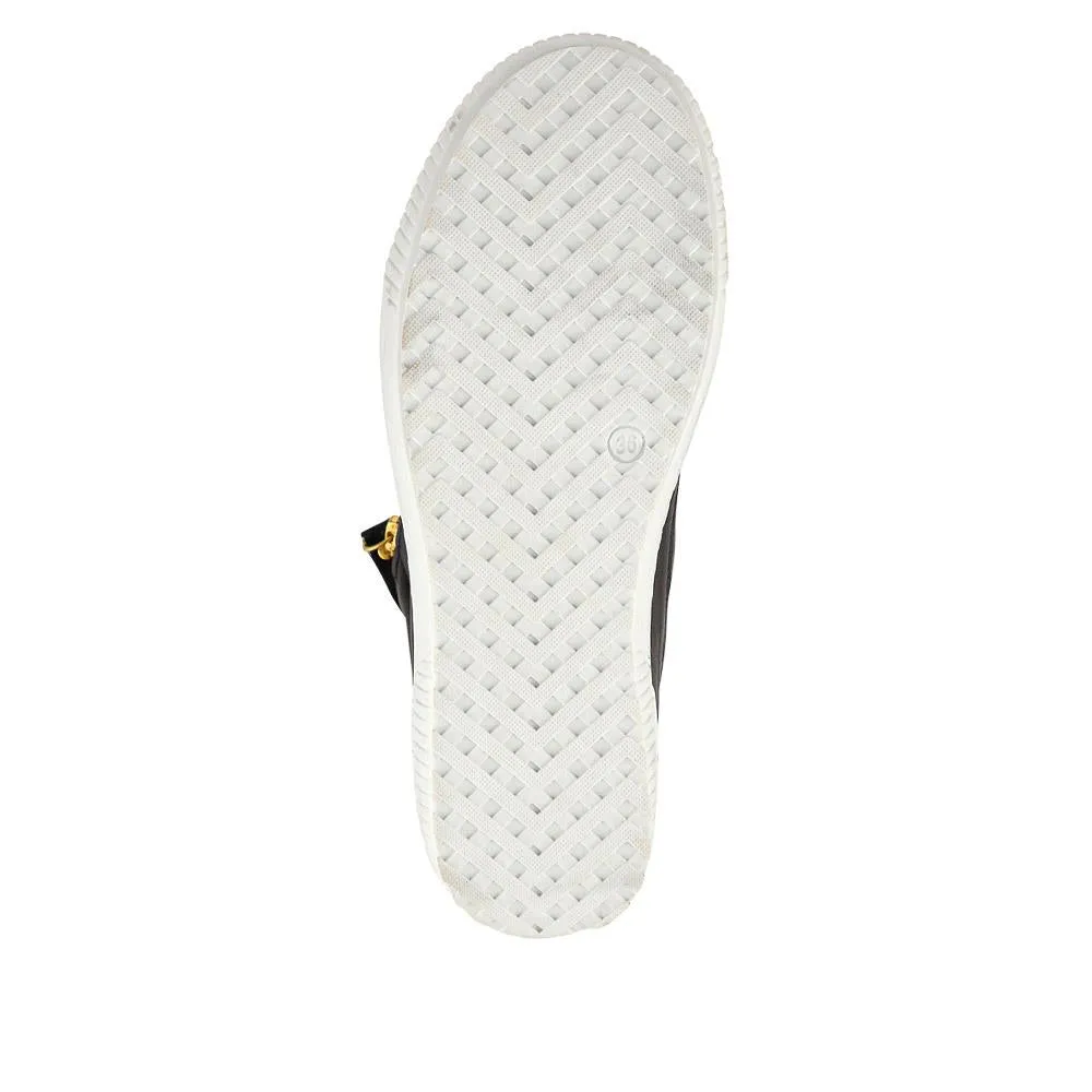 Padova Wide-Fit Leather Trainers - PADOVAWIDE / 326 787 - Black sold by Jones Bootmaker product image thumbnail 5