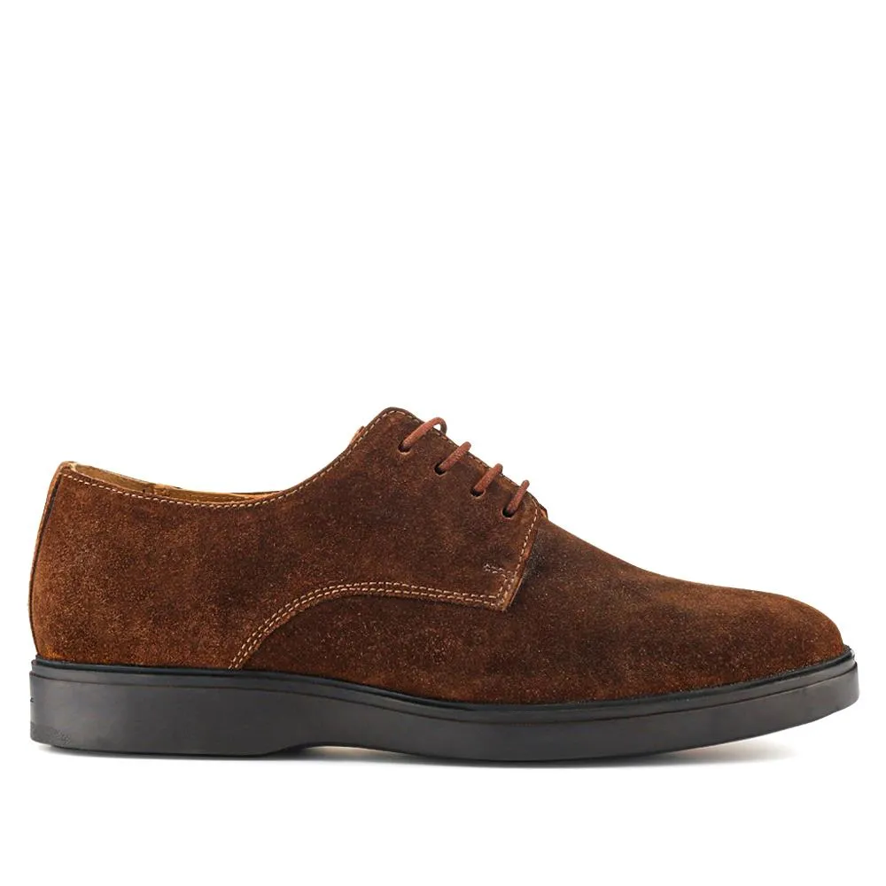 Kade Leather Lace-Up Shoes - KADE / 326 486 - Brown Suede sold by Jones Bootmaker