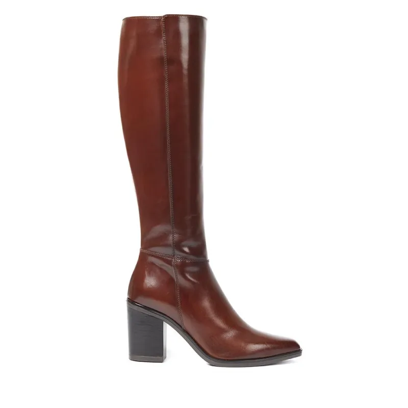 Cagliari Small Calf Fit Knee High Boots - CAGLIARIS / 321 030 - Brown sold by Jones Bootmaker