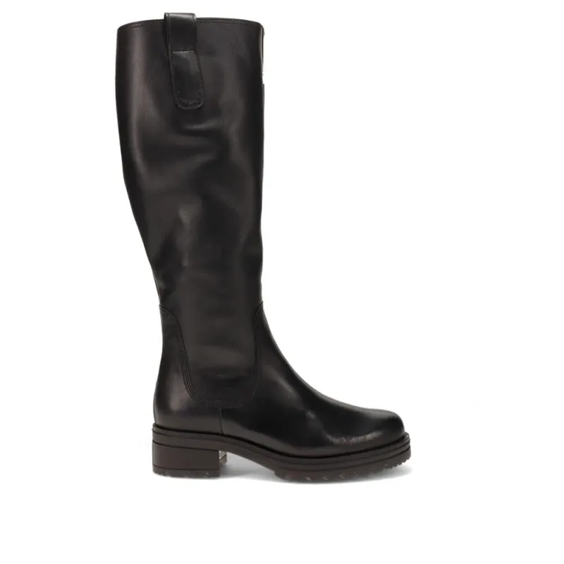 Sadberge Leather Block-Heeled Long Boots - GAB40517 / 325 891 - Black sold by Jones Bootmaker