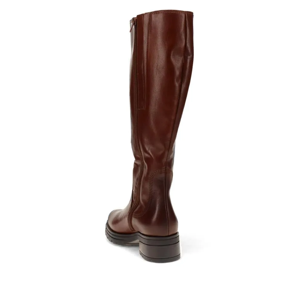 Sadberge Leather Block-Heeled Long Boots - GAB40517 / 325 891 - Cognac sold by Jones Bootmaker product image thumbnail 3