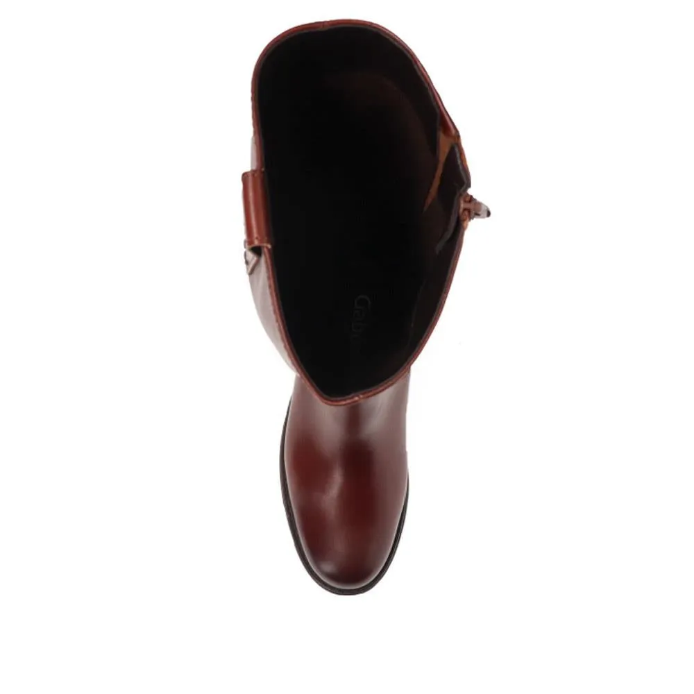 Sadberge Leather Block-Heeled Long Boots - GAB40517 / 325 891 - Cognac sold by Jones Bootmaker product image thumbnail 5