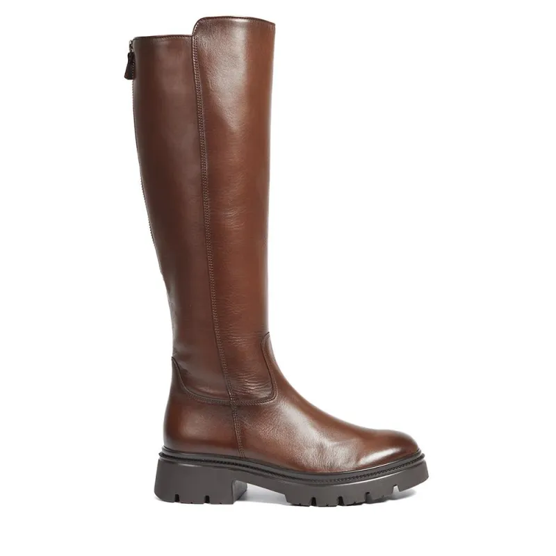 Match Chunky Leather Long Boots - GAB40515 / 325 889 - Tan sold by Jones Bootmaker