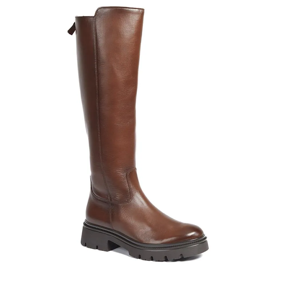 Match Chunky Leather Long Boots - GAB40515 / 325 889 - Tan sold by Jones Bootmaker product image thumbnail 2