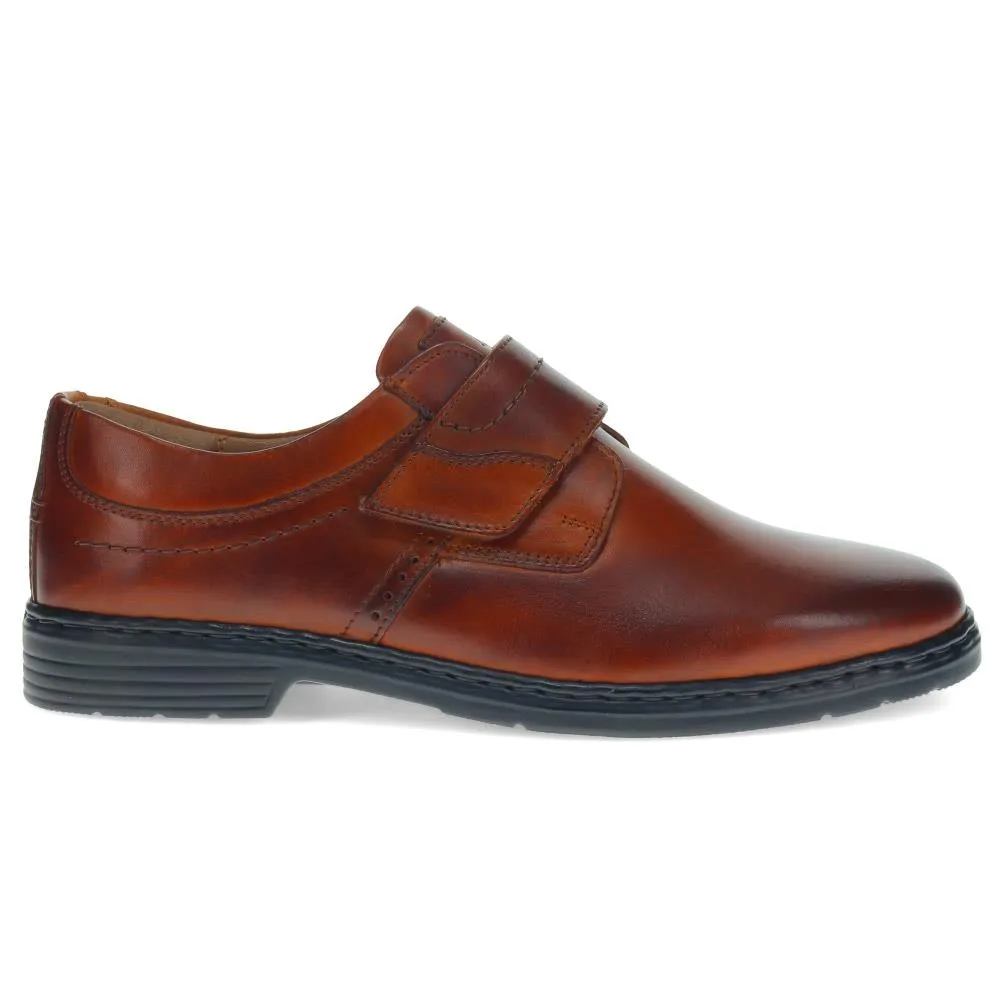 Smart Leather Touch-Fasten Shoes - JOSEF40506 / 326 425 - Cognac sold by Jones Bootmaker