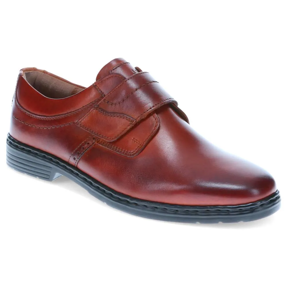 Smart Leather Touch-Fasten Shoes - JOSEF40506 / 326 425 - Cognac sold by Jones Bootmaker product image thumbnail 2